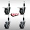 Service Caster 3.5'' SS Thermoplastic Rubber Swivel 1-1/8'' Expanding Stem Caster Set 2 Total Lock Brakes, 4PK SCC-SSEXTTL20S3514-TPRB-2-S-2-118 - alternate 2